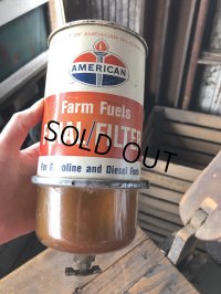 Vintage AMERICAN Oil Co Farm Fuels Final Filter Can (R642)