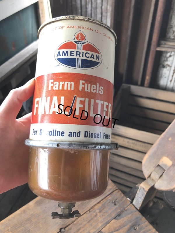 画像1: Vintage AMERICAN Oil Co Farm Fuels Final Filter Can (R642)