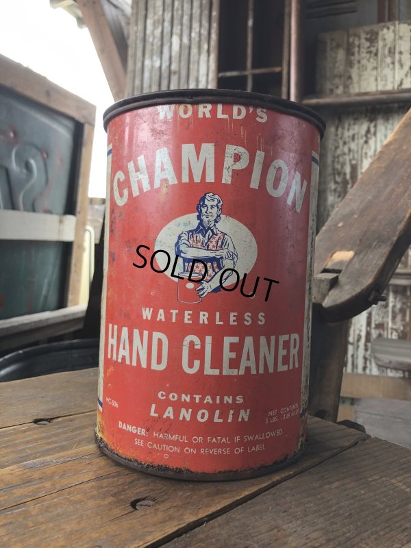 画像2: Vintage WORLD'S CHAMPION WATERLESS HAND CLEANER 5lb Can (R641)