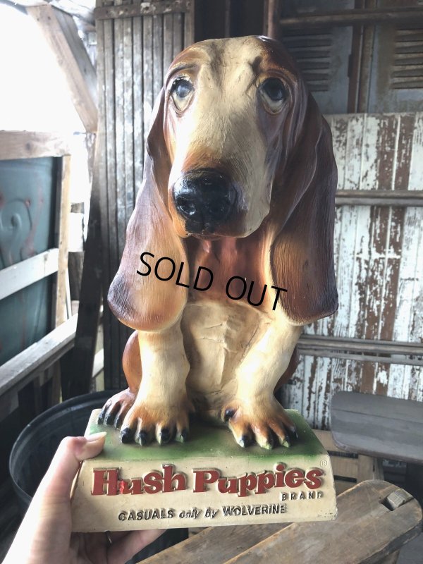 画像1: 60s Vintage Hush Puppies Brand Advertising Basset Hound Store Display Statue (R654)