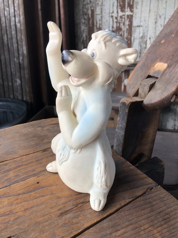 画像2: 60s Vintage Holland Hall Walt Disney Jungle Book Baloo Rubber Squeak Toy (R661)