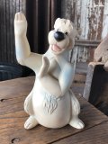 60s Vintage Holland Hall Walt Disney Jungle Book Baloo Rubber Squeak Toy (R661)