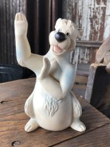 60s Vintage Holland Hall Walt Disney Jungle Book Baloo Rubber Squeak Toy (R661)