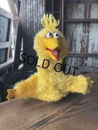 80s Vintage Sesame Street Big Bird Hand Puppet Doll (R663)