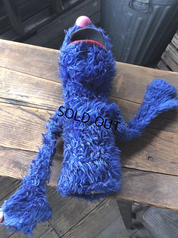 画像5: 70s Vintage Sesame Street Grover Hand Puppet Doll (R663)