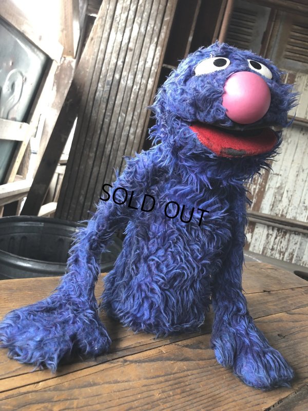 画像4: 70s Vintage Sesame Street Grover Hand Puppet Doll (R663)