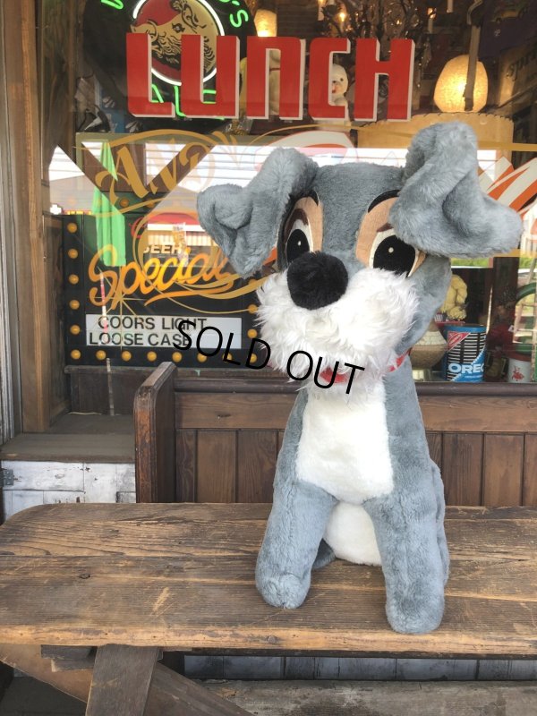 画像1: 70s Vintage Walt Disney Lady and the Tramp Plush Doll 50cm (R667)