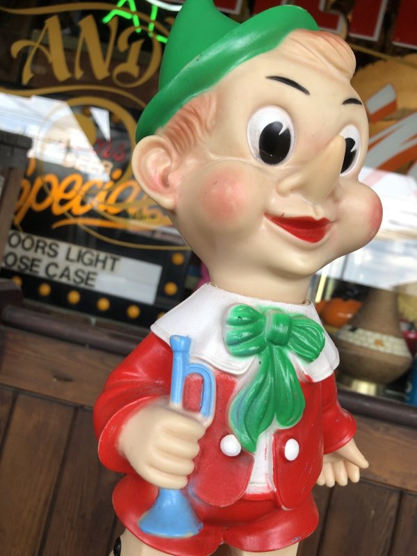 画像7: 60s Vintage Ledraplastic Ledra Disney Pinocchio Squeak Rubber Toy 35cm (R668)
