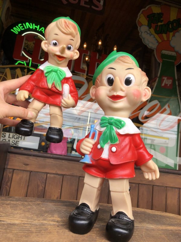 画像15: 60s〜 Vintage Ledraplastic Ledra Disney Pinocchio Squeak Rubber Toy 23cm (R669)