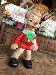 画像9: 60s〜 Vintage Ledraplastic Ledra Disney Pinocchio Squeak Rubber Toy 23cm (R669)