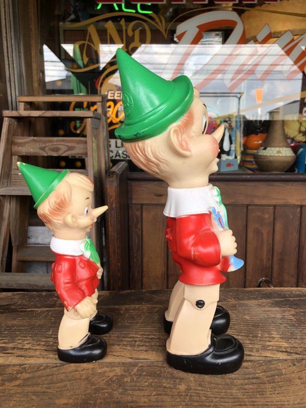 画像14: 60s〜 Vintage Ledraplastic Ledra Disney Pinocchio Squeak Rubber Toy 23cm (R669)