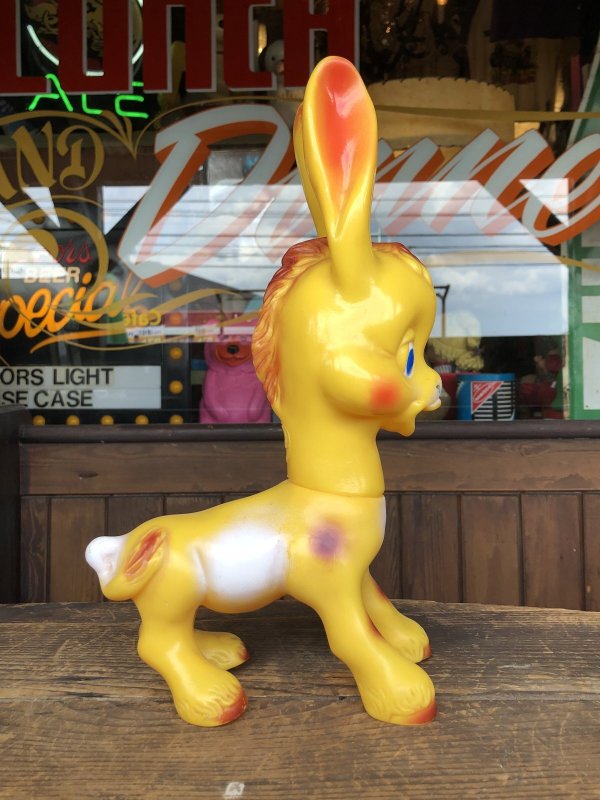 画像5: 60s Vintage Ledraplastic Ledra Disney Pinocchio Lampwick Donkey Squeak Rubber Toy 37cm (R670)