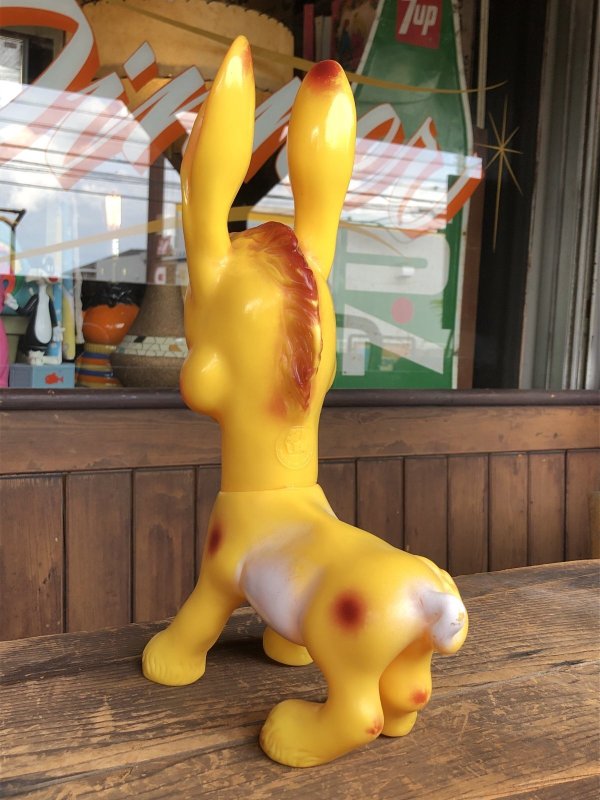 画像8: 60s Vintage Ledraplastic Ledra Disney Pinocchio Lampwick Donkey Squeak Rubber Toy 37cm (R670)