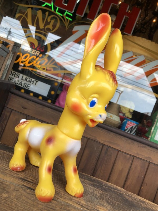 画像16: 60s Vintage Ledraplastic Ledra Disney Pinocchio Lampwick Donkey Squeak Rubber Toy 37cm (R670)