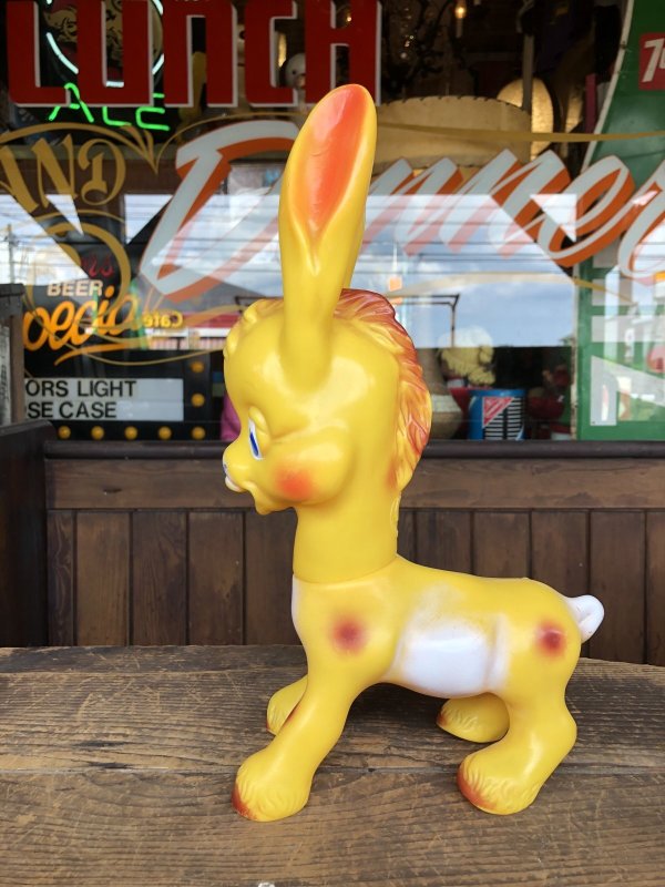 画像3: 60s Vintage Ledraplastic Ledra Disney Pinocchio Lampwick Donkey Squeak Rubber Toy 37cm (R670)