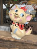 60s Vintage Ledraplastic Ledra Disney The Aristocats Marie Squeak Rubber Toy (R670)