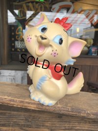 60s Vintage Ledraplastic Ledra Disney The Aristocats Marie Squeak Rubber Toy (R670)