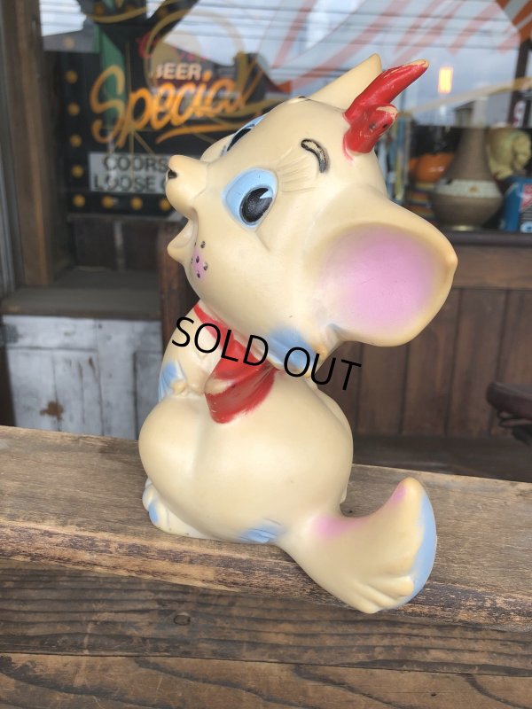 画像2: 60s Vintage Ledraplastic Ledra Disney The Aristocats Marie Squeak Rubber Toy (R670)
