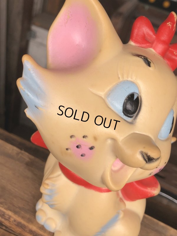 画像9: 60s Vintage Ledraplastic Ledra Disney The Aristocats Marie Squeak Rubber Toy (R670)