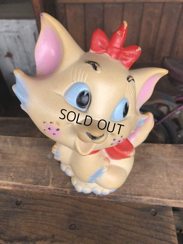 画像6: 60s Vintage Ledraplastic Ledra Disney The Aristocats Marie Squeak Rubber Toy (R670)