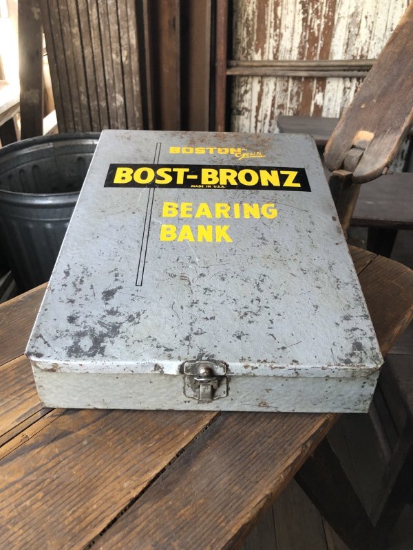 画像2: Vintage Bost-Bronz Bronze Bearings Bank Metal Cabinet (R704)