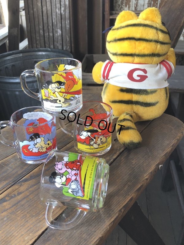 画像11: 80s Vintage ANCHOR HOCKING Glass McDonald's GARFIELD Mug Cup SET (R706)
