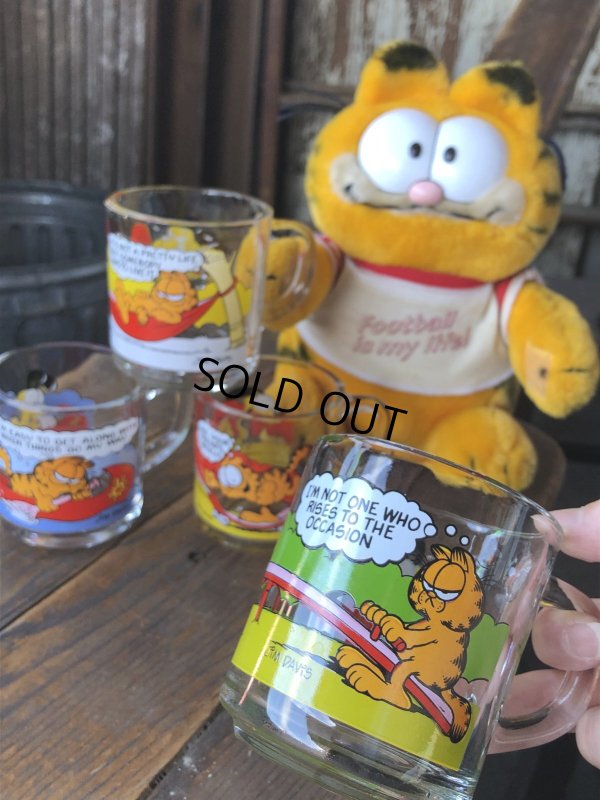 画像13: 80s Vintage ANCHOR HOCKING Glass McDonald's GARFIELD Mug Cup SET (R706)