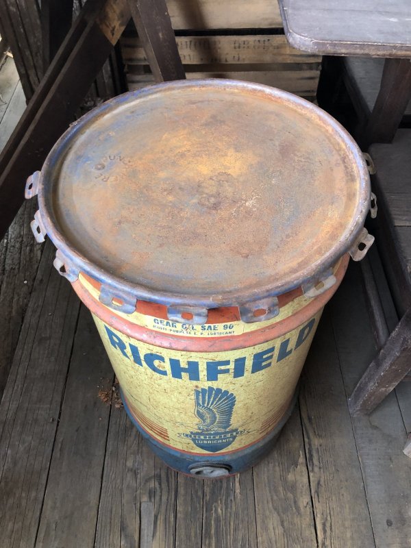画像2: Vintage RICHFIELD Oil 115lb Drum Can (R709)