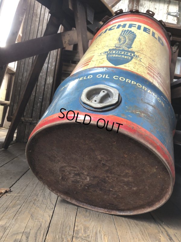 画像8: Vintage RICHFIELD Oil 115lb Drum Can (R709)