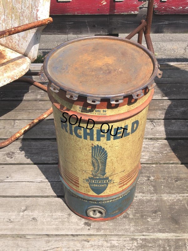 画像19: Vintage RICHFIELD Oil 115lb Drum Can (R709)