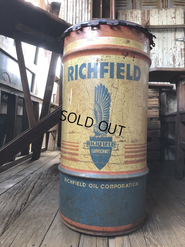 画像7: Vintage RICHFIELD Oil 115lb Drum Can (R709)