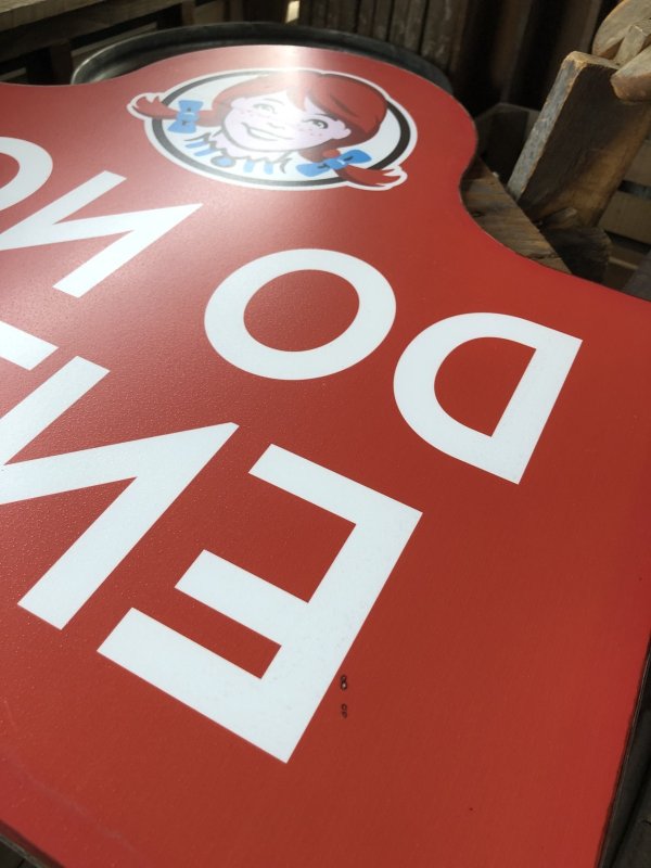 画像13: USA Wendy's Restaurant Drive Thru ENTER EXIT DO NOT ENER Sign SET (R713)