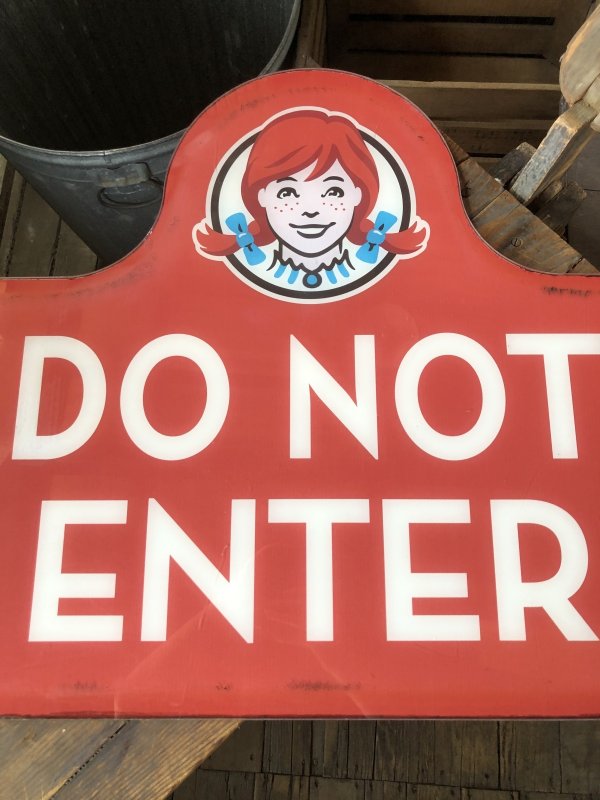 画像10: USA Wendy's Restaurant Drive Thru ENTER EXIT DO NOT ENER Sign SET (R713)
