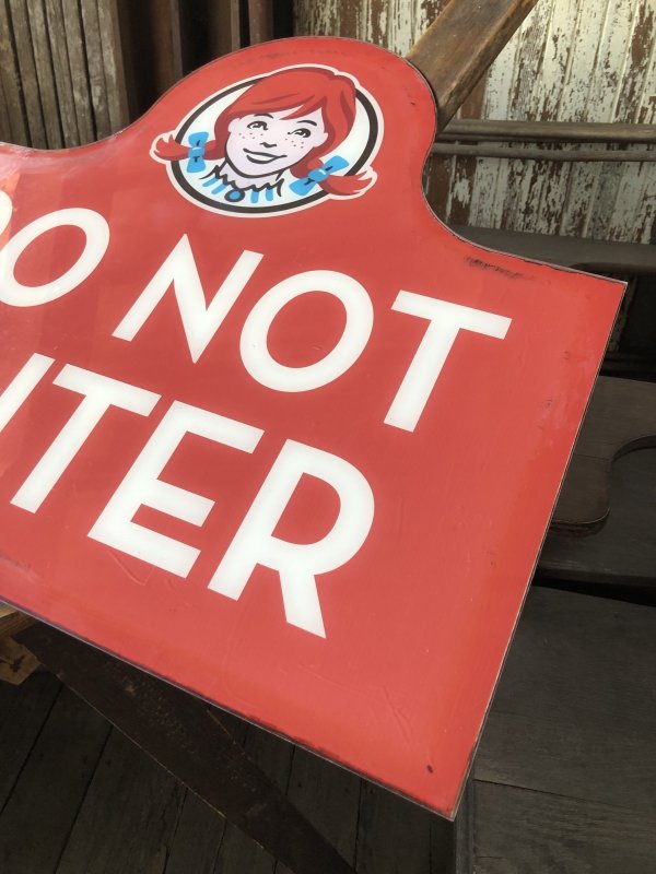 画像8: USA Wendy's Restaurant Drive Thru ENTER EXIT DO NOT ENER Sign SET (R713)