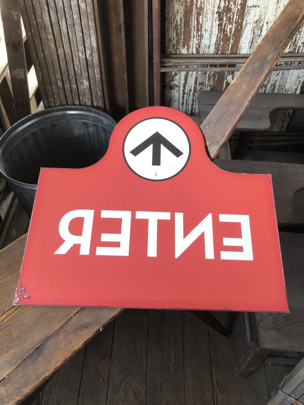 画像9: USA Wendy's Restaurant Drive Thru Enter Sign (R711)