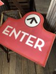 画像2: USA Wendy's Restaurant Drive Thru ENTER EXIT DO NOT ENER Sign SET (R713) (2)