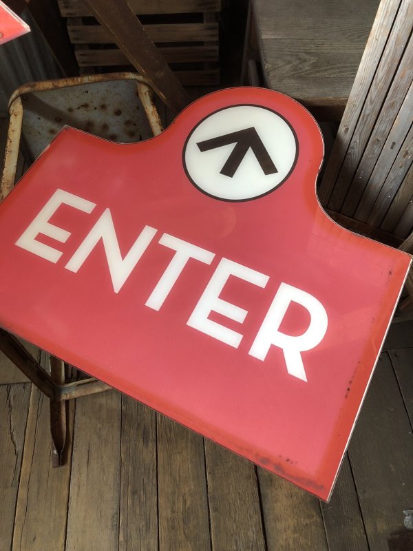 画像2: USA Wendy's Restaurant Drive Thru ENTER EXIT DO NOT ENER Sign SET (R713)