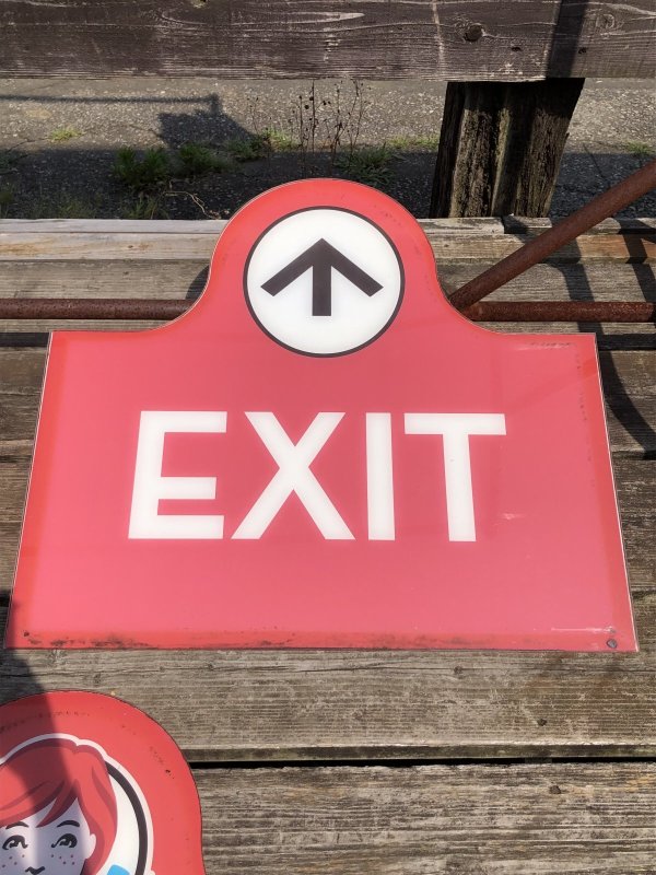 画像20: USA Wendy's Restaurant Drive Thru ENTER EXIT DO NOT ENER Sign SET (R713)