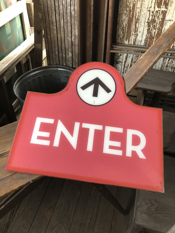 画像8: USA Wendy's Restaurant Drive Thru Enter Sign (R711)