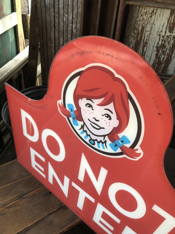 画像7: USA Wendy's Restaurant Drive Thru ENTER EXIT DO NOT ENER Sign SET (R713)