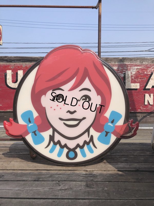画像17: U.S.A Wendy's Restaurant Wendy Logo Huge Sign 106x115cm (R714)