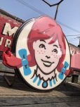 画像16: U.S.A Wendy's Restaurant Wendy Logo Huge Sign 106x115cm (R714)