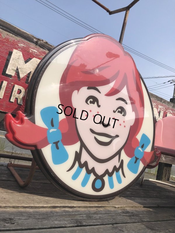 画像16: U.S.A Wendy's Restaurant Wendy Logo Huge Sign 106x115cm (R714)