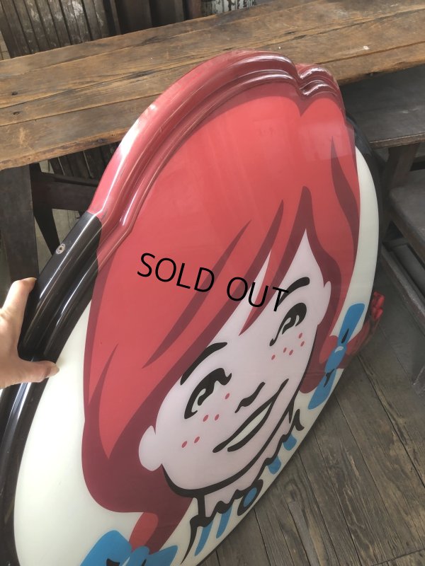 画像7: U.S.A Wendy's Restaurant Wendy Logo Huge Sign 106x115cm (R714)