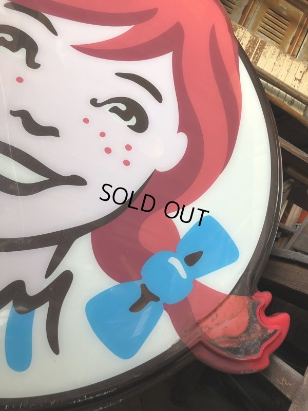 画像4: U.S.A Wendy's Restaurant Wendy Logo Huge Sign 106x115cm (R714)