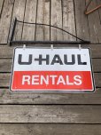 画像1: U-HAUL RENTALS Double Sided Store Display Sign w/Bracket Hanger (R715) (1)