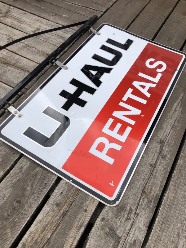 画像2: U-HAUL RENTALS Double Sided Store Display Sign w/Bracket Hanger (R715)