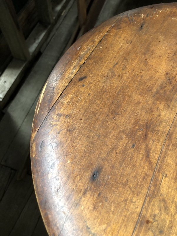 画像7: Antique Wooden BAR Stool (R717)