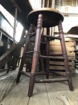 画像5: Antique Wooden BAR Stool (R717)