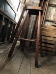 画像5: Antique Wooden BAR Stool (R716)
